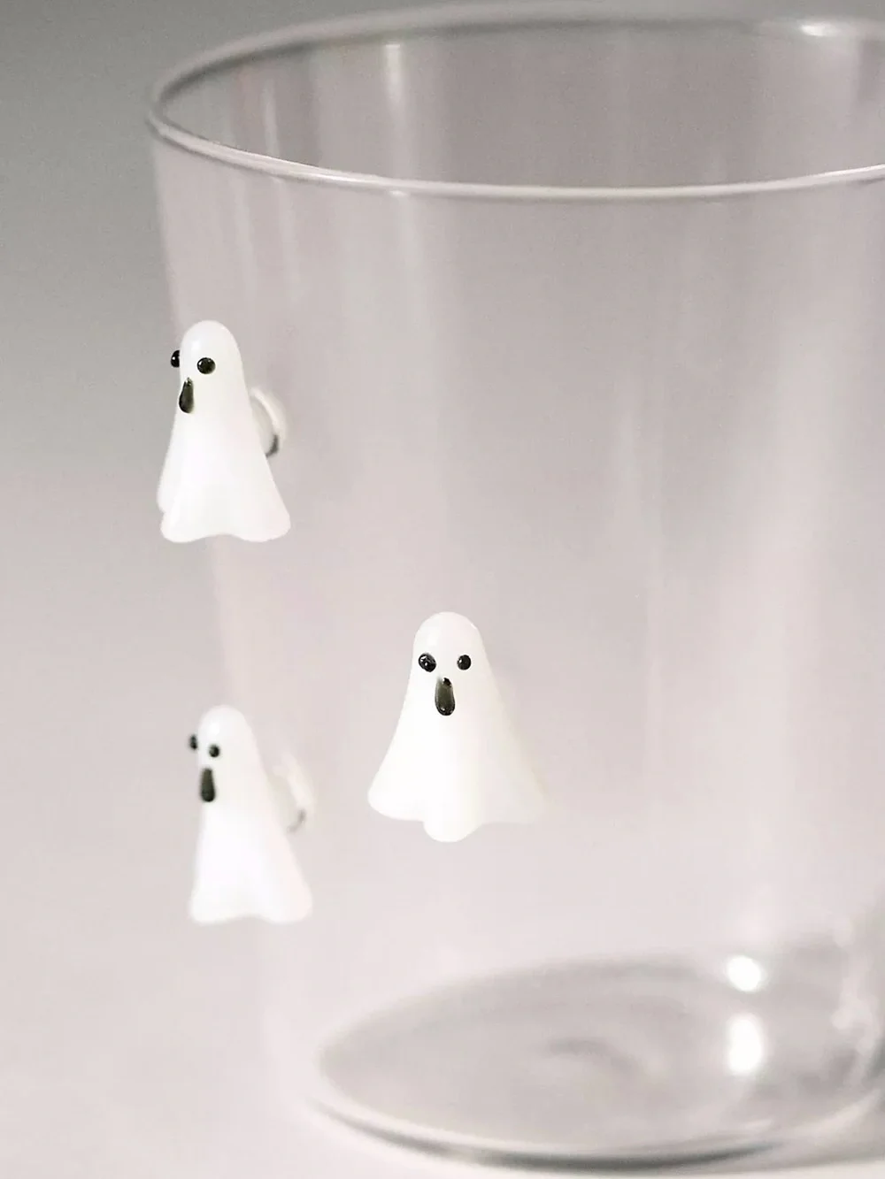 Anthropologie 3D Halloween Icon Juice Glass Ghost NIB